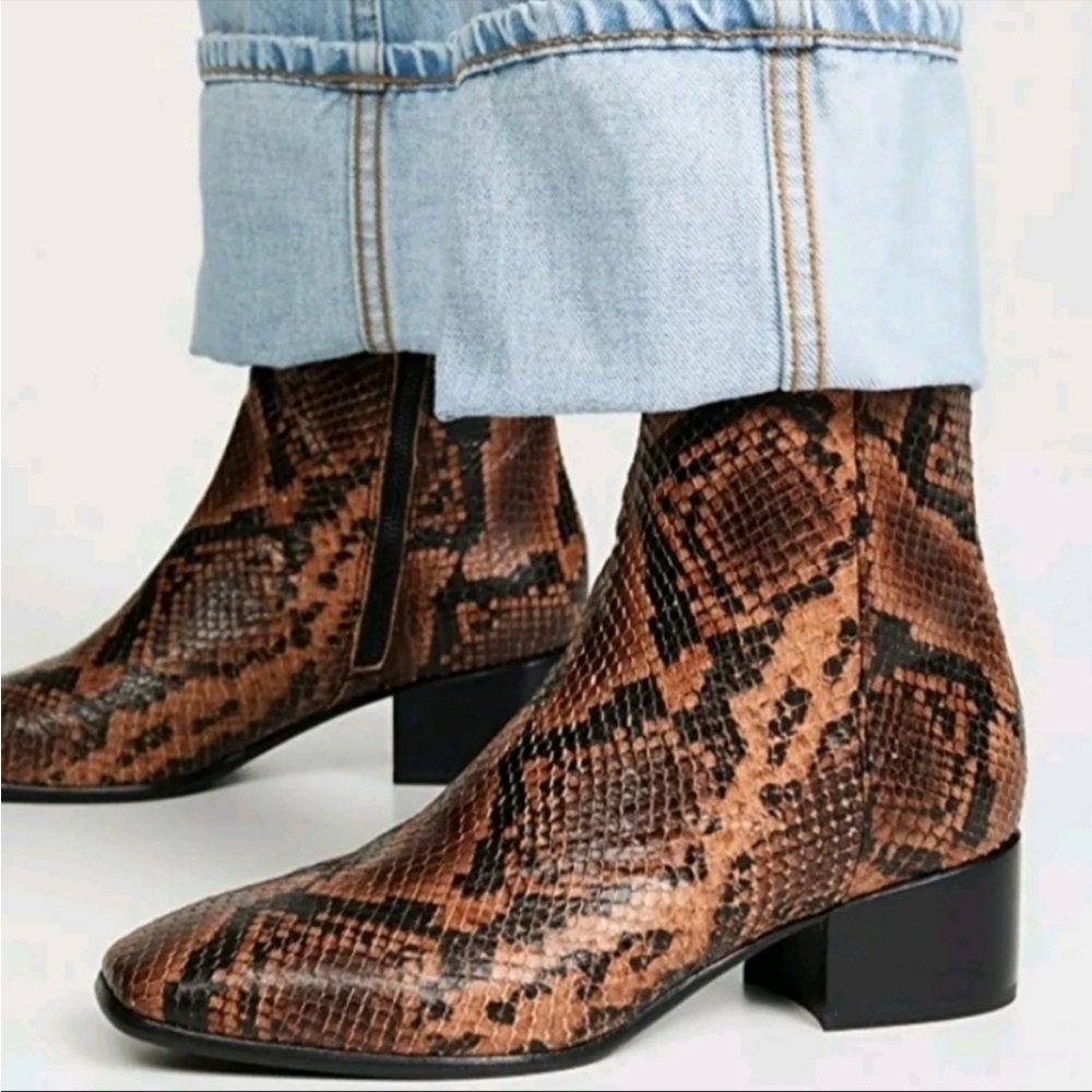 Rag & Bone Aslen Snakeskin Boots NEW
